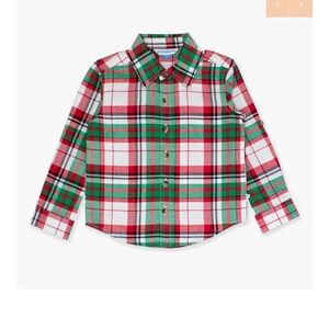 Rufflebutts Christmas Long Sleeve Button Down
Color: Dashing Dreams Plaid